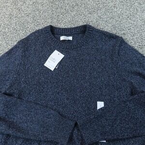 NEW Croft Barrow Sweater Mens L Blue Donegal Ragg Knit Crewneck‎ Pullover Casual